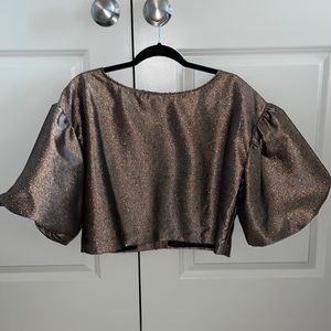 Rose gold sparkly party blouse